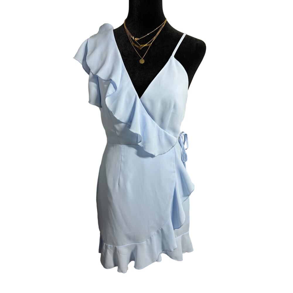 Superdown Blue Flutter Mini Dress